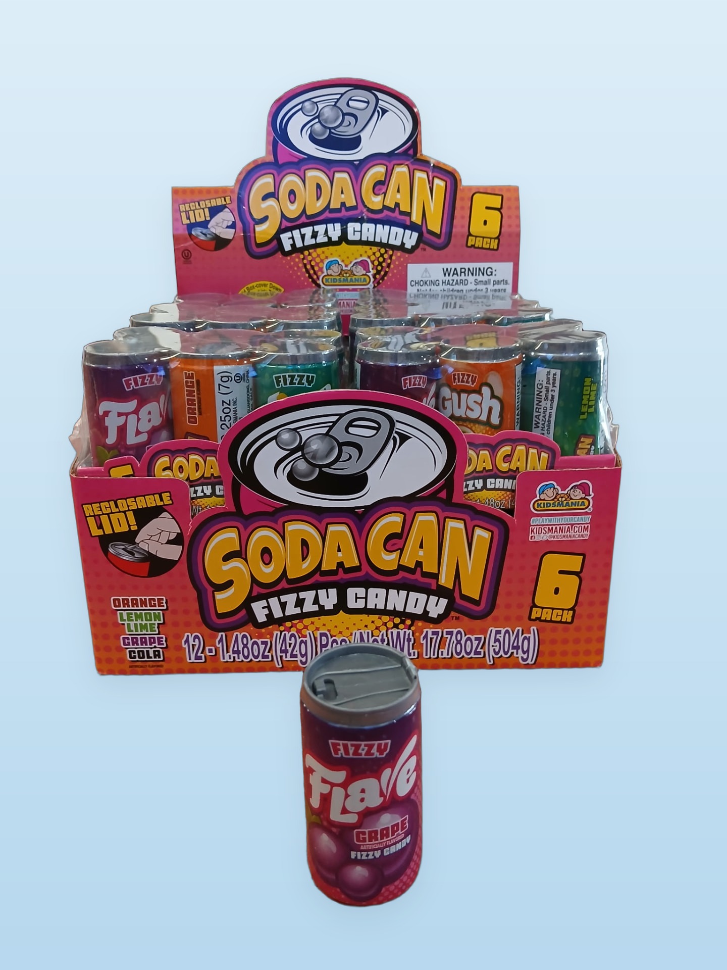 Soda Can Fizzy Candy (6 pack)